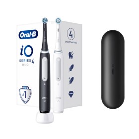 ORAL B iO Series 4 Duo Electric Rechargeable Toothbrush In Black & White Color 2 Pieces