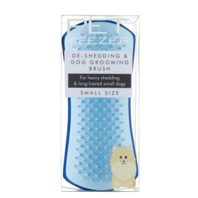 PET TEEZER Small De-Shedding & Dog Grooming Brush Βούρτσα για Απομάκρυνση Τριχών σε Μπλε Χρώμα 1 Τεμάχιο