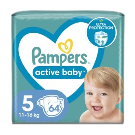 PAMPERS Active Baby Πάνες Giant Pack No 5 (11-16Kg) 64 Τεμάχια