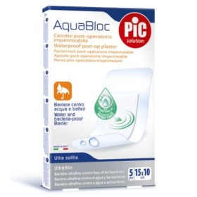 PIC SOLUTION AquaBloc Αυτοκόλλητο Επίθεμα Αδιάβροχο 15cm x 10cm 5 Τεμάχια