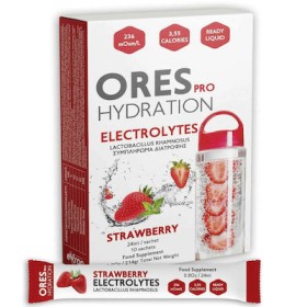 EIFRON ORES PRO Hydration Electrolytes Strawberry Ηλεκτρολύτες με Γεύση Φράουλα 10 Φακελίσκοι