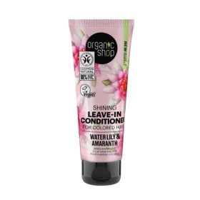 Organic Shop Shining Leave-In Conditioner Water Lily & Amaranth Μαλακτικό Λάμψης για Βαμμένα Μαλλιά 75ml