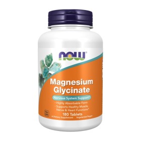 Now Magnesium Glycinate για την Καλή Υγεία των Οστών & των Μυών & του Νευρικού Συστήματος 180 Ταμπλέτες