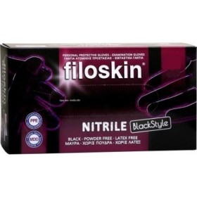 Filoskin Nitrile Blackstyle Γάντια Νιτριλίου Χωρίς Πούδρα Μαύρα 100 Τεμάχια Filoskin Nitrile Blackstyle Γάντια Νιτριλίου Χωρίς Πούδρα Μαύρα 100 Τεμάχια