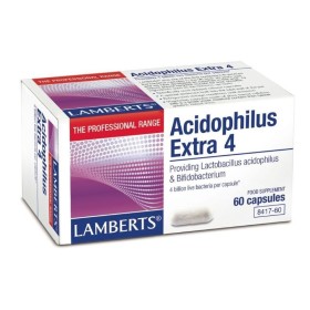 LAMBERTS Acidophilus Extra 4 Milk Free Supplement to Strengthen Intestinal Flora 60 Capsules