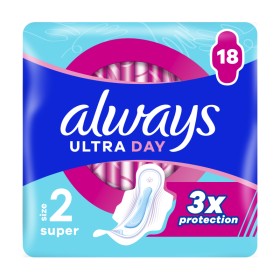 Always Ultra Σερβιέτες Long Plus με Φτερά Μέγεθος 2 18 Τεμάχια Always Ultra Σερβιέτες Long Plus με Φτερά Μέγεθος 2 18 Τεμάχια