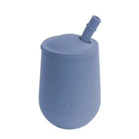 Ezpz Mini Cup Εκπαιδευτικό Ποτήρι με Καλαμάκι Χρώμα Μπλε 118ml
