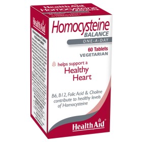 Health Aid Homocysteine Balance Συμπλήρωμα Εξισορρόπησης Επιπέδων Ομοκυστείνης 60 Ταμπλέτες Health Aid Homocysteine Balance Συμπλήρωμα Εξισορρόπησης Επιπέδων Ομοκυστείνης 60 Ταμπλέτες