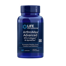 LIFE EXTENSION ArthroMax Advanced with NT2 Collagen & AprèsFlex 60 Herbal Capsules