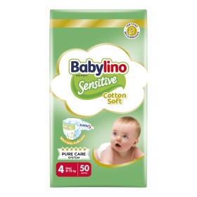 BABYLINO Value Pack Maxi Νο.4 (8-13kg) Απορροφητικές & Πιστοποιημένα Φιλικές Βρεφικές Πάνες 50 Τεμάχια