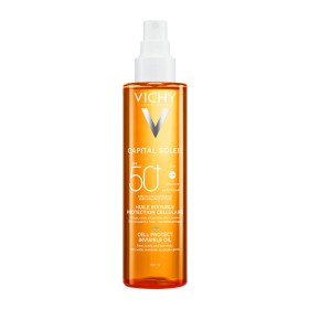 VICHY Capital Soleil Spf50+ Cell Protect Invisible Oil for Face & Body & Hair Αντηλιακό Λάδι 200ml
