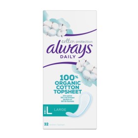 Always Dailies Cotton Protection Σερβιετάκια Large 32 Tεμάχια Always Dailies Cotton Protection Σερβιετάκια Large 32 Tεμάχια