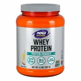 NOW Sports Whey Protein Powder Vanilia Πρωτεΐνη Ορού Γάλακτος Υψηλής Διατροφικής Αξίας με Γεύση Βανίλια 907g