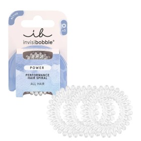 INVISIBOBBLE Power Perforance Hair Spiral Crystal Clear Διάφανα Λαστιχάκια Μαλλιών 3 Τεμάχια