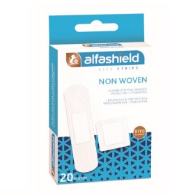 Alfashield Alfaplast Strips Αυτοκόλλητα Strips Non-Woven Slim σε 2 Μεγέθη 20 Tεμάχια