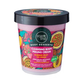 Organic Shop Body Desserts Summer Fruit Ice Cream Cleansing Body Peeling Cream Απολεπιστική Κρέμα Σώματος 450ml