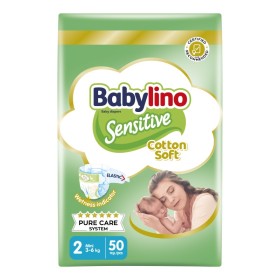 BABYLINO Value Pack Mini No.2 (3-6 kg) Absorbent & Certified Friendly Baby Diapers 50 Pieces