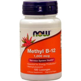 NOW METHYL B-12 1,000 mcg (Methylcobalamin) - 100 Lozenges