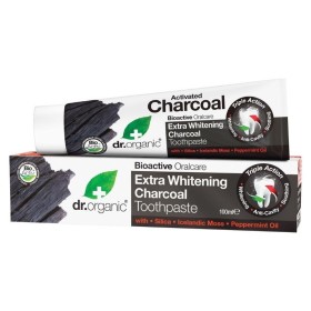 DR. ORGANIC Activated Charcoal Extra Whitening Λευκαντική Οδοντόκρεμα με Ενεργό Άνθρακα 100ml