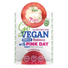 7DAYS ΜΒ Go Vegan Face Mask Pink Day Μάσκα για Λάμψη & Τόνωση & Φρεσκάδα 25g