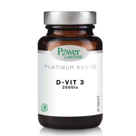 POWER OF NATURE Platinum Range D-Vit 3 Βιταμίνη για Ανοσοποιητικό 2000iu 60 Ταμπλέτες
