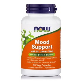 NOW Mood Support With St.Johns Wort Supplement for Anxiety 90 Herbal Capsules