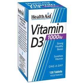 HEALTH AID Vitamin D3 1000iu Nutritional Supplement with Vitamin D3 120 tablets