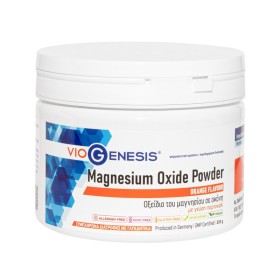 Viogenesis Magnesium Oxide Powder Orange Flavour Οξείδιο Μαγνησίου 230g