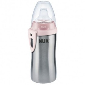 Nuk Active Cup Ανοξείδωτο Ατσάλι 12m+ Ροζ 215ml [10.255.328]