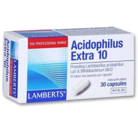 LAMBERTS Acidophilus Extra 10 Probiotic Supplement for a Healthy Gastrointestinal System 30 Capsules
