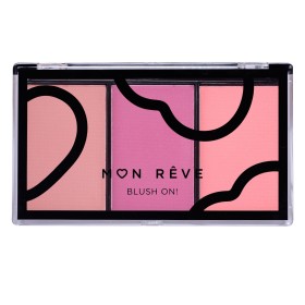 Mon Reve Blush On! Trio Palette Τριπλή Παλέτα Ρουζ No 3 Plum 3x3.3g