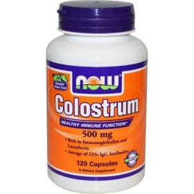 Now Colostrum 500mg Συμπλήρωμα με Πρωτόγαλα για Ενίσχυση του Ανοσοποιητικού & του Γαστρεντερικού Συστήματος 120 Μαλακές Κάψουλες