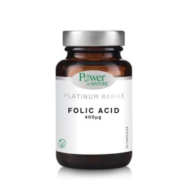 POWER OF NATURE Platinum Range Folic Acid 400mg Folic Acid 30 Vegetarian Capsules