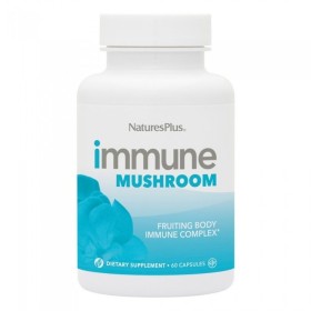 NATURES PLUS Immune Mushroom Συμπλήρωμα Ενίσχυσης Ανοσοποιητικού με Μείγμα Μανιταριών 60 Κάψουλες