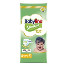 BABYLINO Value Pack Junior Plus No.5+ (12-17 kg) Absorbent & Certified Friendly Baby Diapers 42 Pieces