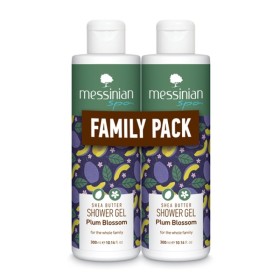 Messinian Spa Promo Shea Butter & Plum Blossom Shower Gel Αφρόλουτρο με Άρωμα απο Άνθη Δαμασκηνιάς & Βούτυρο Καριτέ 2x300ml