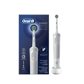 ORAL B Vitality Pro White Ηλεκτρική Επαναφορτιζόμενη Οδοντόβουρτσα Λευκή 1 Tεμάχιο