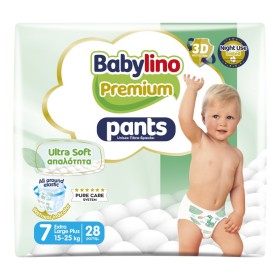 Babylino Premium Ultra Soft Pants No7 Πάνες Βρακάκι Extra Large Plus 15-25kg 28 Τεμάχια