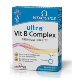 Vitabiotics Ultra Vit B Complex Συμπλήρωμα Διατροφής με Σύμπλεγμα Βιταμινών Β 60 Ταμπλέτες Vitabiotics Ultra Vit B Complex Συμπλήρωμα Διατροφής με Σύμπλεγμα Βιταμινών Β 60 Ταμπλέτες