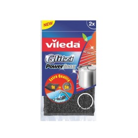 VILEDA Glitzi Power Inox Συρμάτινο Σφουγγάρι Κουζίνας 2 Τεμάχια [Sticker -0,40€]