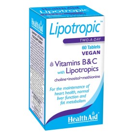 HEALTH AID Lipotropics with Vitamins B & C Συμπλήρωμα Λιποδιάλυσης για Αύξηση του Μεταβολισμού 60 Ταμπλέτες