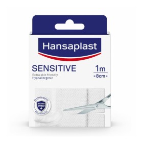 HANSAPLAST Sensitive Plaster Επιθέματα που Καλύπτουν & Προστατεύουν Μικρές Πληγές 1mx8cm 1 Τεμάχιο
