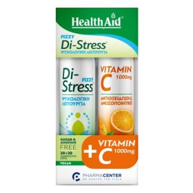 Health Aid Promo Fizzy Di-Stress 20 Αναβράζοντα Δισκία & Vitamin C 1000mg Orange 20 Αναβράζοντα Δισκία