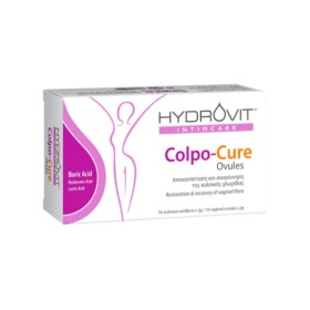 Hydrovit Colpo-Cure Ovule Κολπικά Υπόθετα για Αποκατάσταση & Αναγέννηση της Κολπικής Χλωρίδας 10x2g Hydrovit Colpo-Cure Ovule Κολπικά Υπόθετα για Αποκατάσταση & Αναγέννηση της Κολπικής Χλωρίδας 10x2g