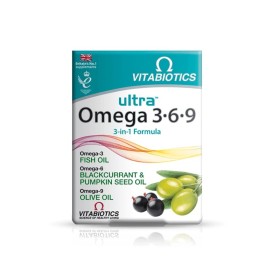 VITABIOTICS Ultra Omega 3 6 9 Συμπλήρωμα με Ιχθυέλαιο Φόρμουλα 3 Σε 1 60 Κάψουλες