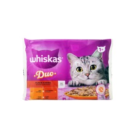 WHISKAS Duo Κλασικοί Συνδυασμοί Υγρή Τροφή σε Ζελέ για Γάτες με Διάφορα Κρεατικά 4x85g