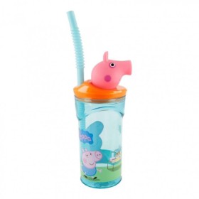 Gim Ποτήρι με Καλαμάκι & 3D Φιγούρα στο Καπάκι Peppa Pig Core 360ml