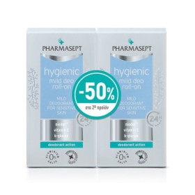 PHARMASEPT Promo Hygienic Mild Deo 24h Roll-On Απαλό Αποσμητικό για Ευαίσθητες Επιδερμίδες 2x50ml [-50% στο 2ο Προϊόν]