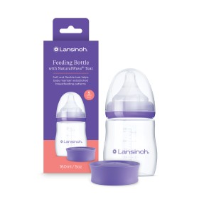 Lansinoh Πλαστικό Μπιμπερό Θηλασμού με Θηλή Naturalwave Αργής Ροής 160ml Lansinoh Πλαστικό Μπιμπερό Θηλασμού με Θηλή Naturalwave Αργής Ροής 160ml