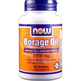 NOW Borage Oil 1000mg Συμπλήρωμα με Ωμέγα 6 Λιπαρά Οξέα 60 Μαλακές Κάψουλες